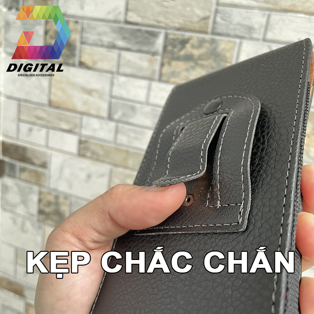 Bao Da Điện Thoại Gài Thắt Lưng Cao Cấp Đeo Bên Hông