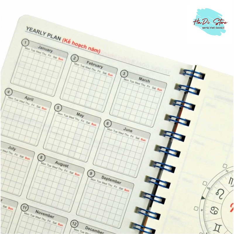 KLONG Sổ lò xo PLANNER A5 - 100 tờ (MS:945)