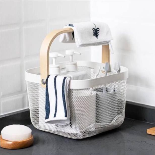 Giỏ Đựng Đồ Quai Gỗ Risatorp Ikea