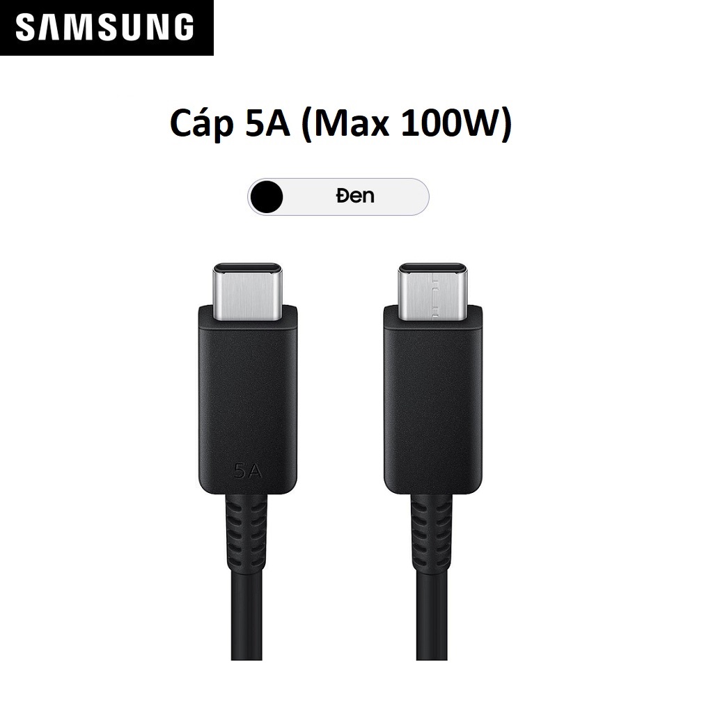 Cáp sạc Samsung C-C5A, 1m (Dành cho củ sạc 45W và 65W) - Hàng Chính Hãng