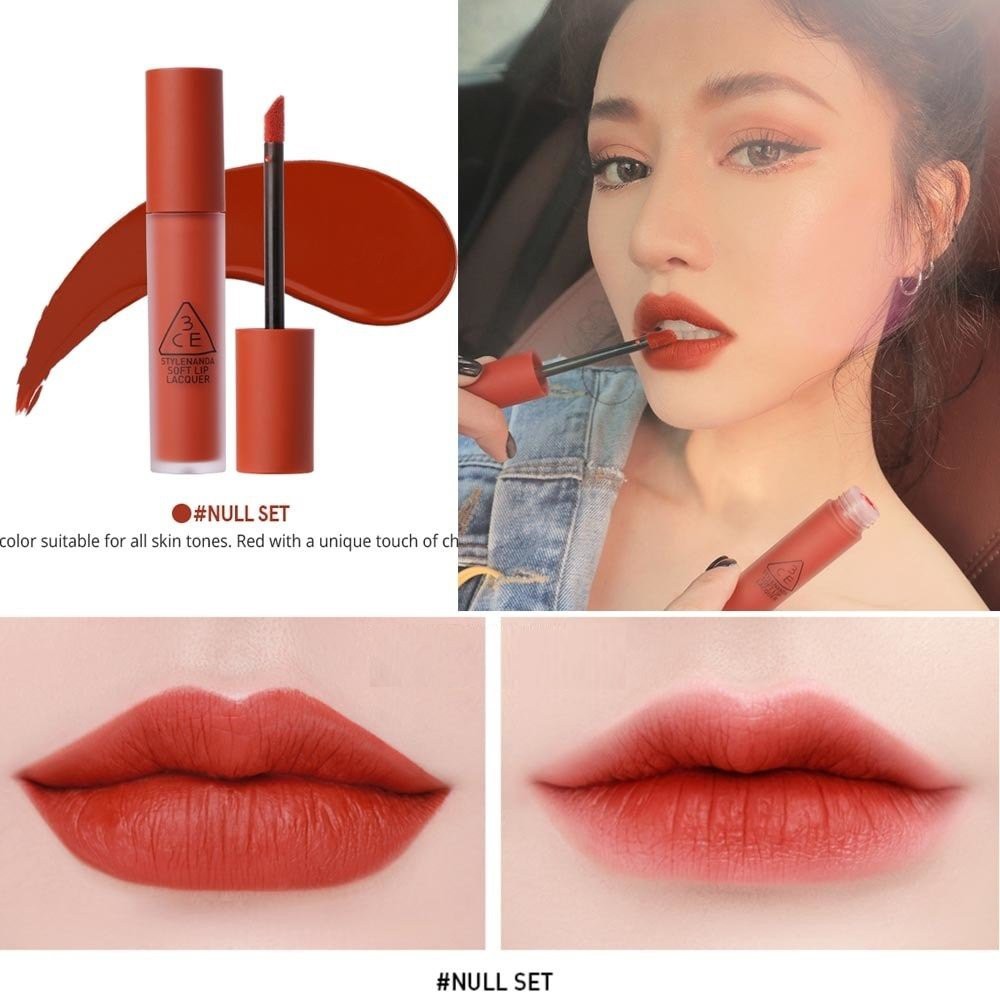Son kem lì 3CE màu Nullset Đỏ gạch siêu đẹp và sang chảnh