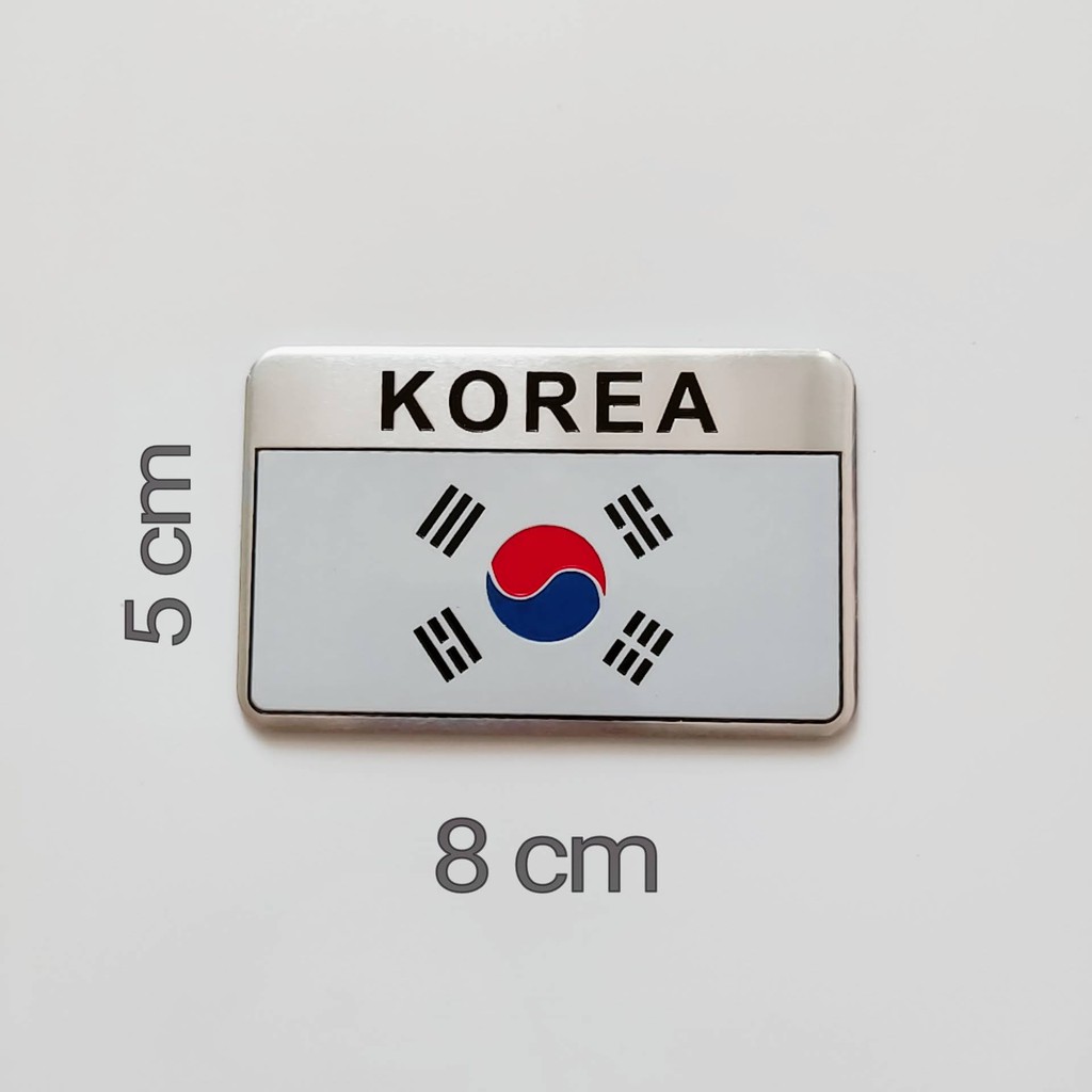 Tem Nhôm dán xe cờ Hàn Quốc Korea