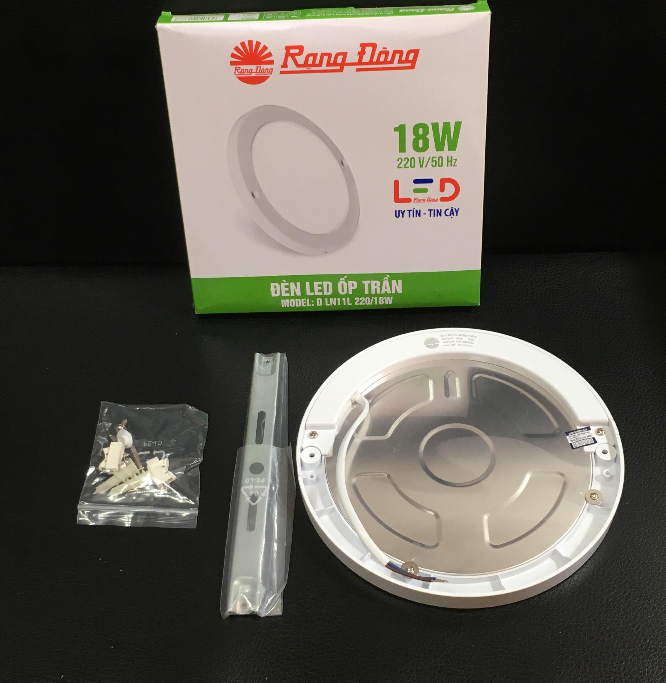 Đèn led ốp trần tròn 18w Rạng Đông 220