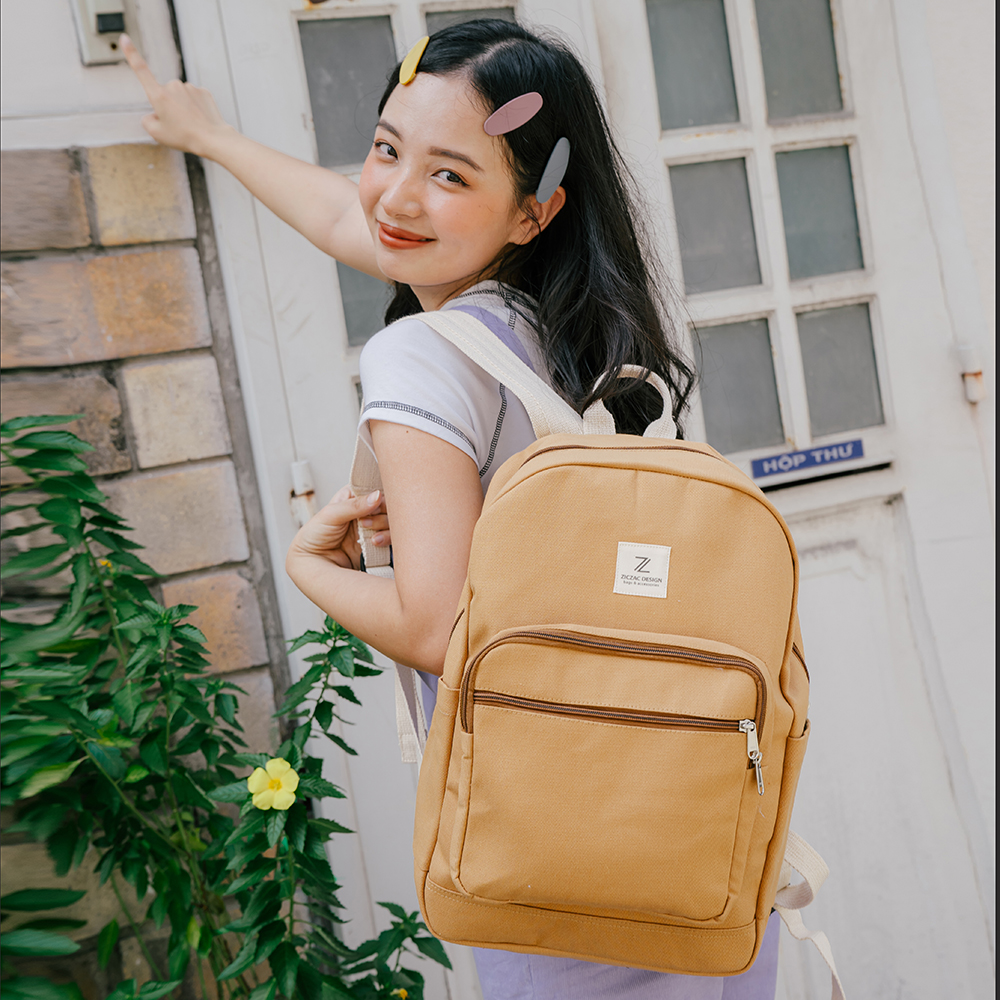 Balo vải canvas Classic màu trơn | Ziczac Design