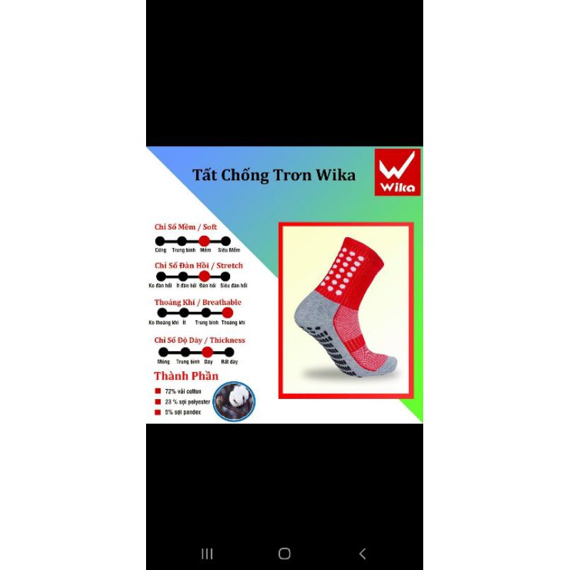 [Hàng chính hãng] Tất chống trơn wika