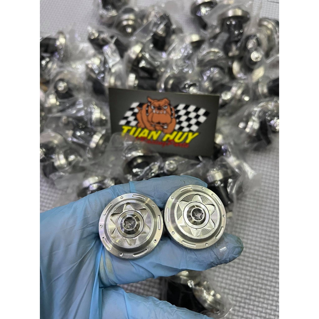 ( Mẫu Lỏm Bông ) Gù tay lái Salaza Salaya inox 304 gắn thông dụng các loại xe