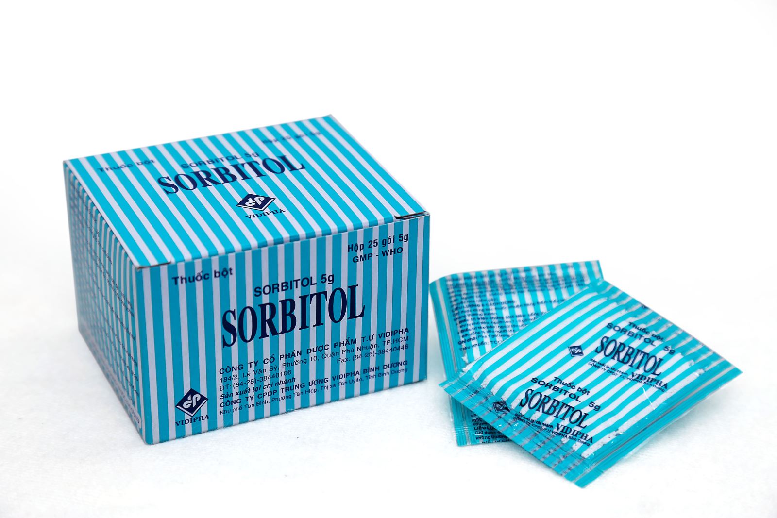 Cốm Sorbitol Vidipha (hộp 25 gói x 5g)