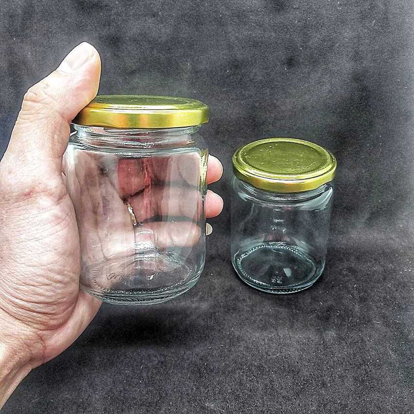bird nest pot/jar 200ml - Yellow cap - combo 18 jars