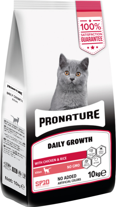 pronature daily growth kitten - Thức ăn hạt cho mèo con từ 3 tuần đến 12 tháng tuổi- bao 1,5 KGS và 10 kgs