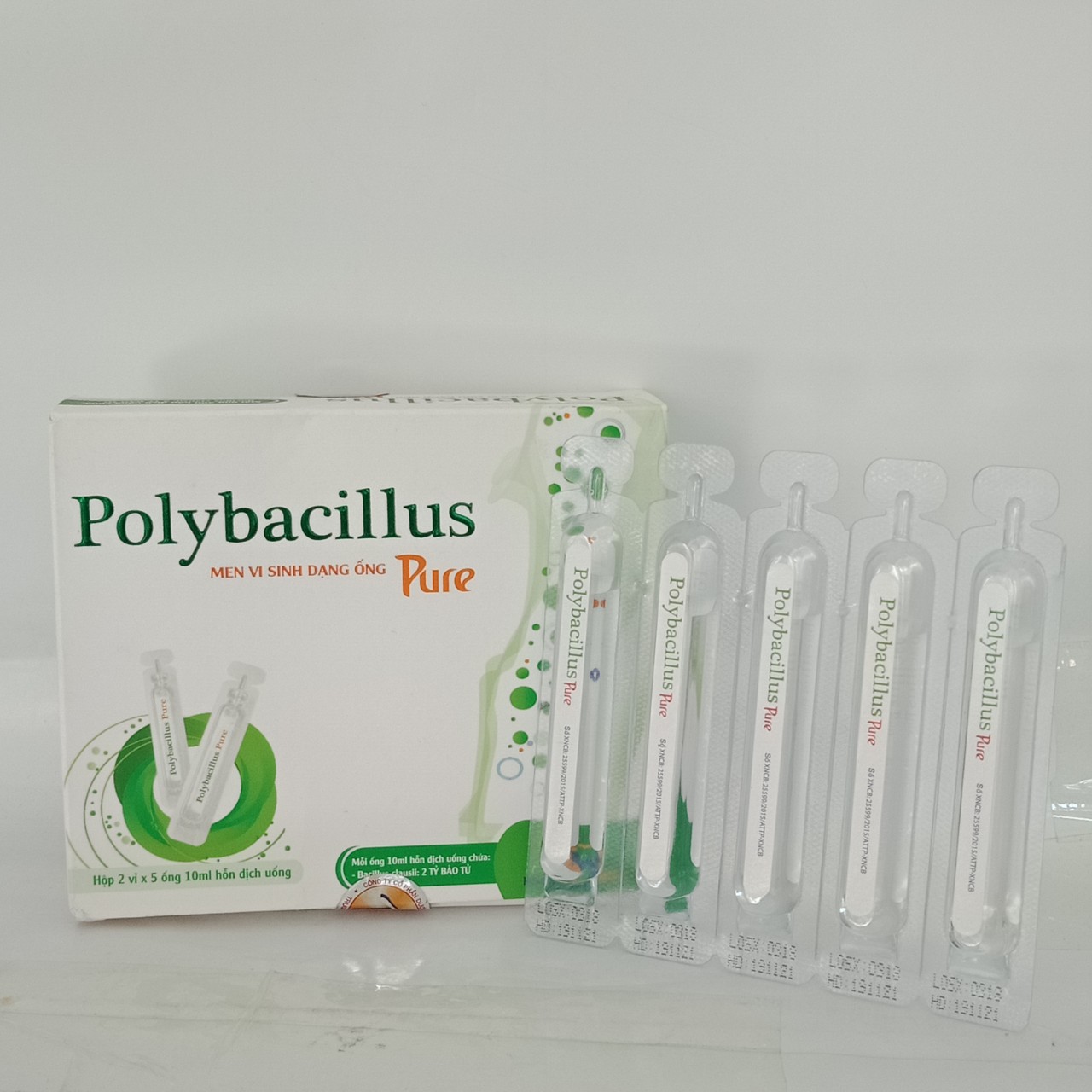 Men vi sinh POLYBACILLUS PURE - hộp 10 ống
