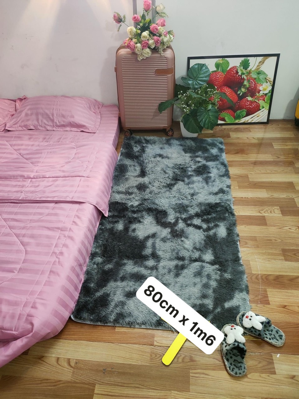 Thảm lông loang trải sàn 80cm x 1m6