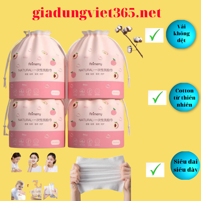 Khăn vải khô đa năng lau mặt animerry