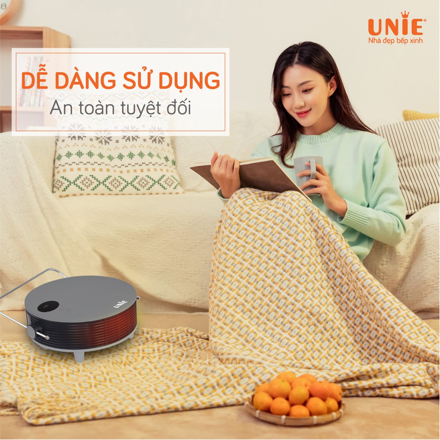 Máy sưởi gốm UNIE UE-125 công suất 2000W