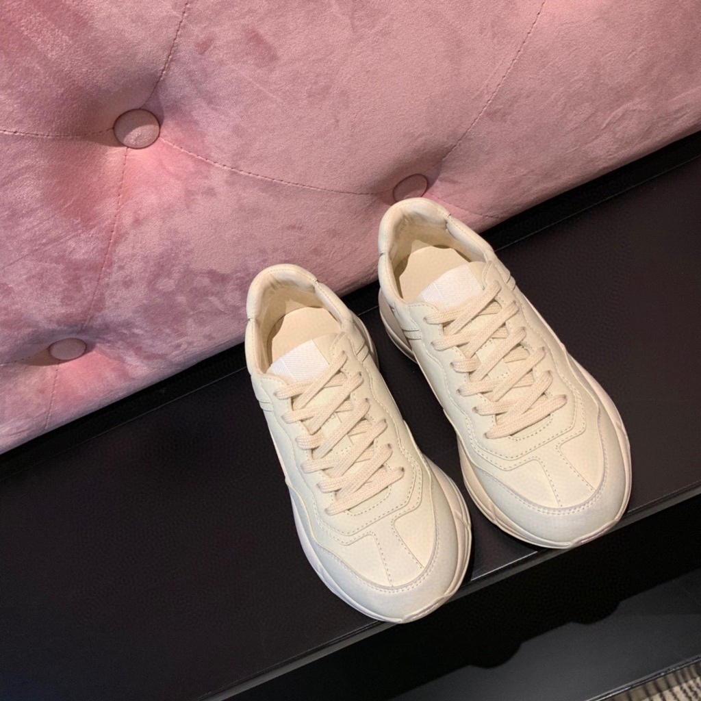 Giày Thể Thao Nữ Sneaker Có Dây Buộc Da Mịn VG523