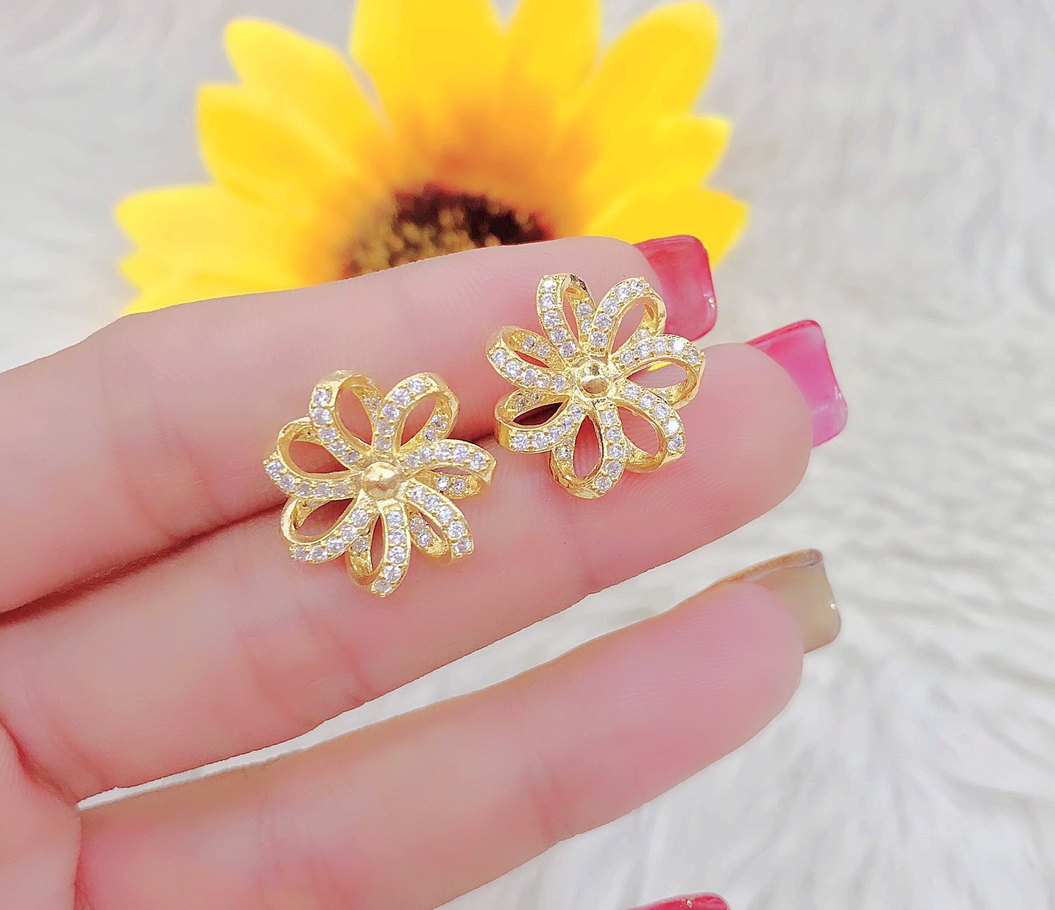 [ B426 ] Đôi Bông Tai Nữ Mạ Vàng 18K Mẫu 0500905 - Mang Đi Chơi, Đi Tiệc Đều Đẹp - Tubi Cony - Trang sức nữ, Bông tai mạ vàng, bông tai đẹp