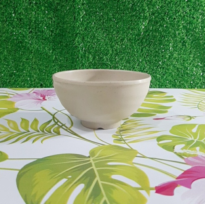 Chén cơm nhựa Melamine kiểu Nhám Nâu cao cấp