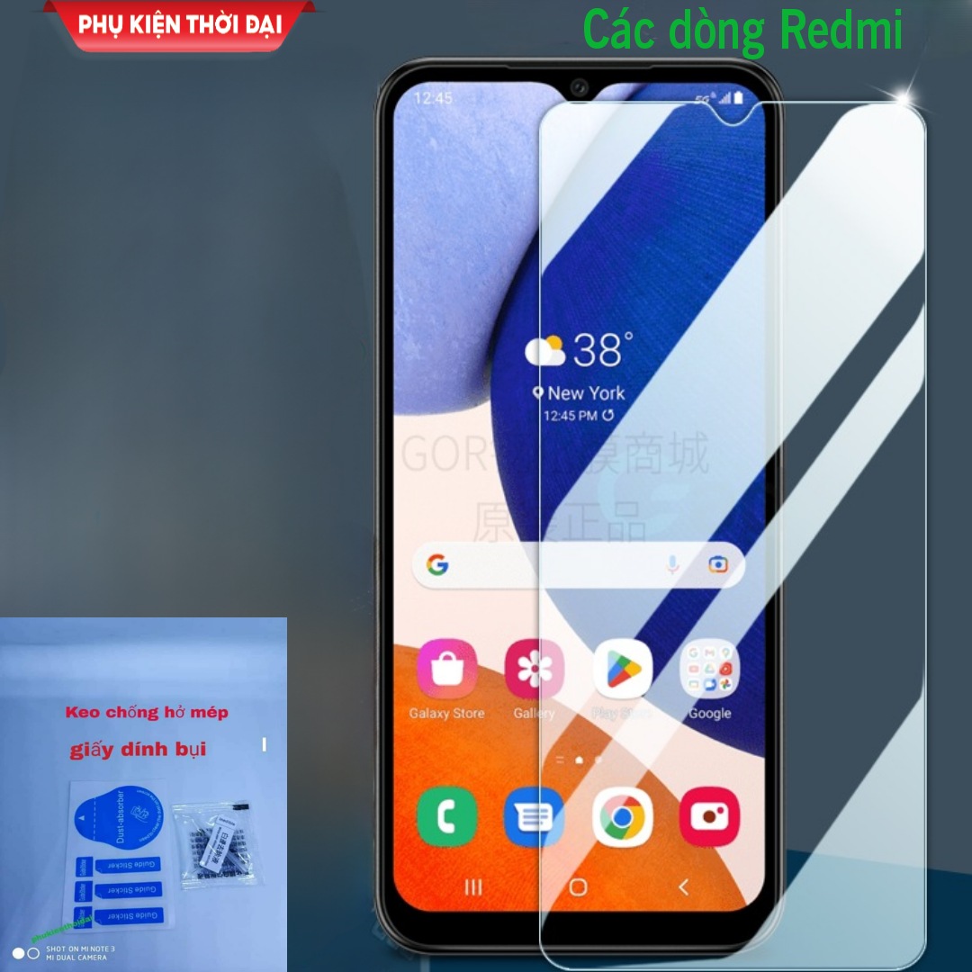 Kính cường lực redmi note 8 / note 7 / note 8 pro / note 9 / note 10 / 10s / note 11 / 11s 4g / note 5 / 5 pro trong suốt loại tốt 9h / 2.5d tặng keo mép
