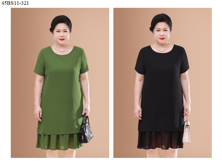 Đầm trung niên bigsize đơn giản cao cấp BS11-321