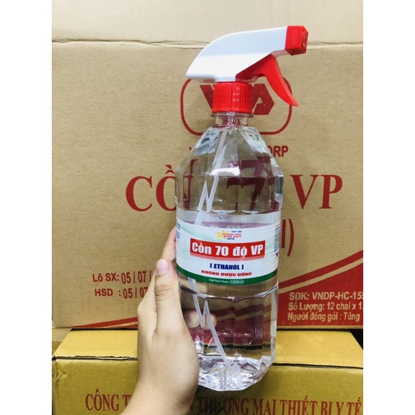 Cồn sát khuẩn 70 độ Vĩnh Phúc có vòi xịt 1 Lít