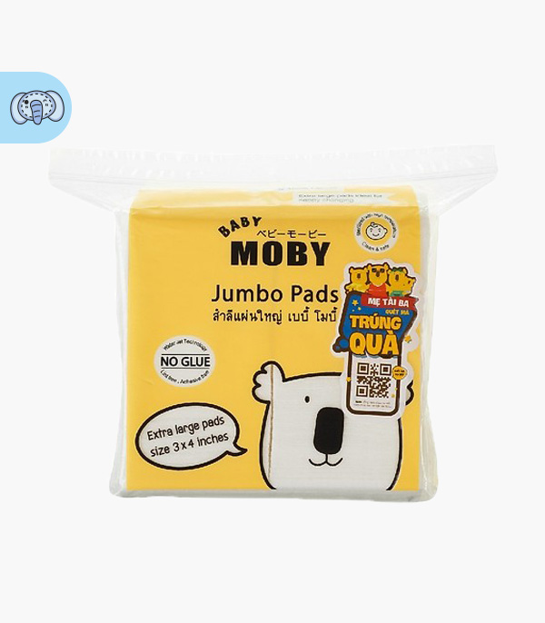 Bông miếng cho trẻ Moby cỡ lớn 150gr