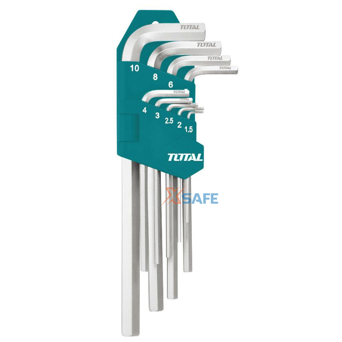 Bộ chìa lục giác đầu bằng TOTAL THT106191 chắc chắn,khỏe,chống gãy cong,rỉ sét Lục giác tôi luyện từ thép Cr-V có tính bền, thiết kế nhỏ gọn