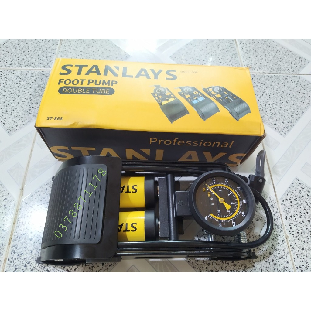 Bơm đạp 2 ống STANLAYS hoặc 1 ống STANLAYS