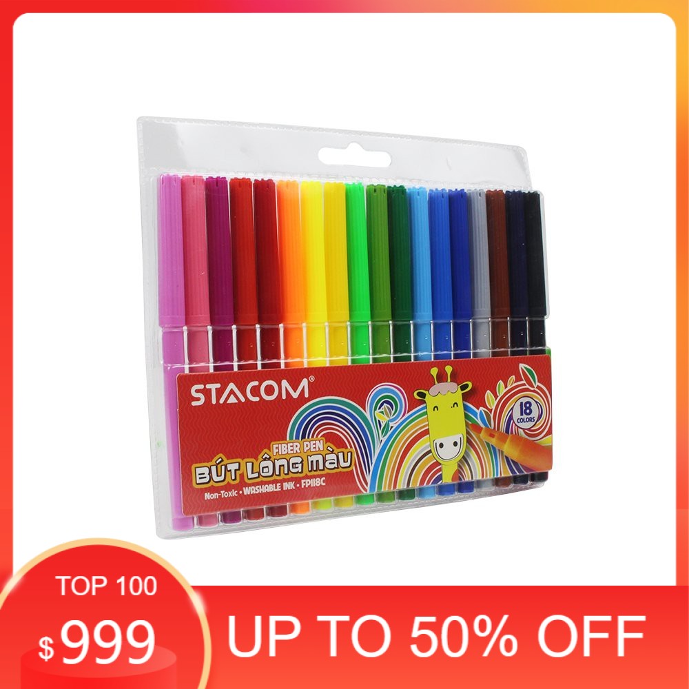 Bộ bút lông màu stacom 18 màu fp118c