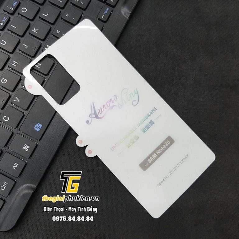 Miếng dán mặt lưng trong suốt PPF cho SamSung Galaxy Note 20, Note 20 Ultra