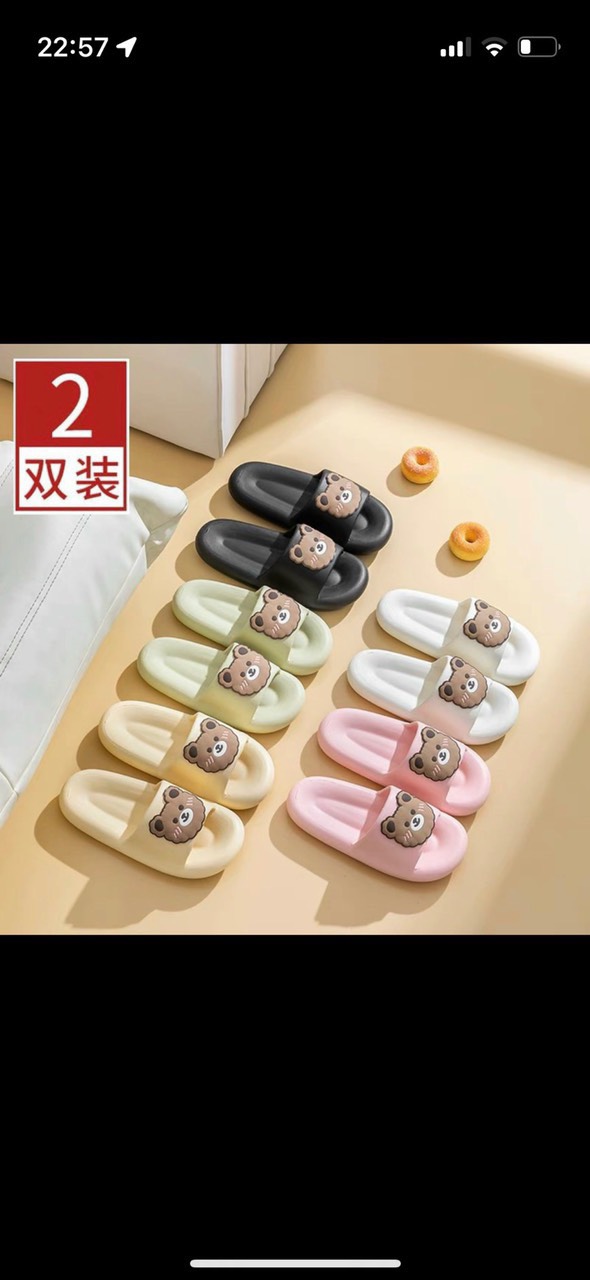 Dép Quai Ngang Nữ Gấu Siêu Êm