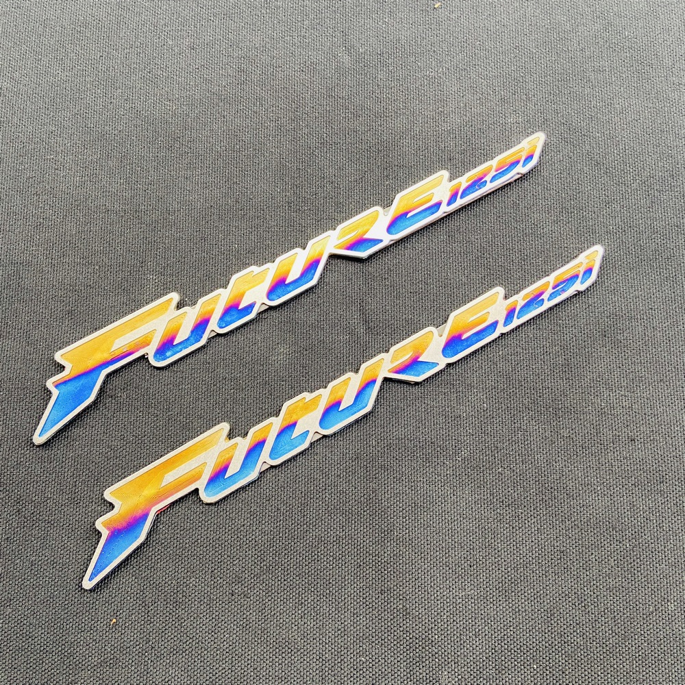 TEM TITAN CHỮ TÊN XE FUTURE 125 TRANG TRÍ XE MÁY SIÊU CÁ TÍNH