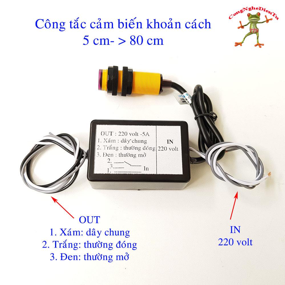Công tắc cảm biến khoản cách tiệm cận 220 Volt 80cm