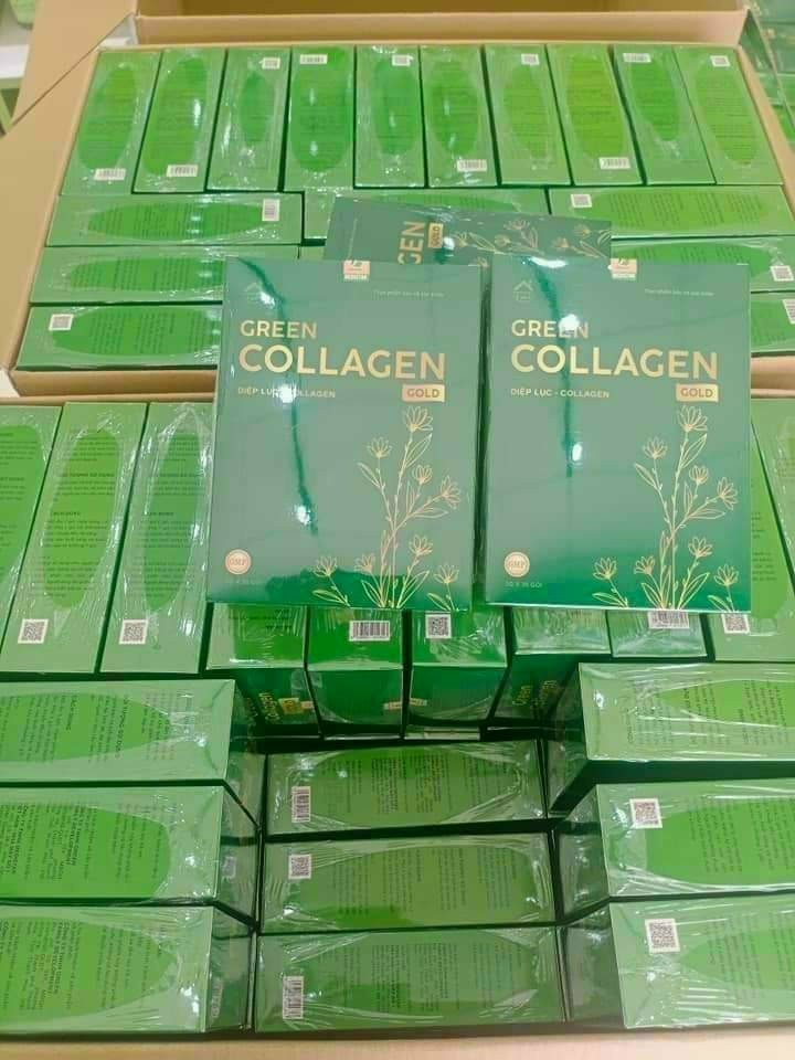 Bột Diệp Lục Collagen Gold Mẫu Mới 30 Gói