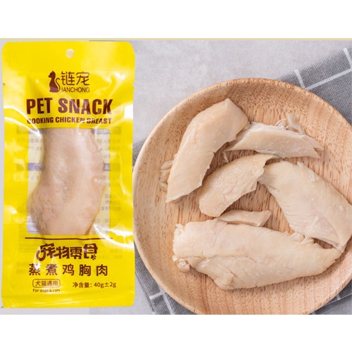 Ức gà cho mèo Masti Pet Snack ức gà hấp ăn liền cho thú cưng gói 40g