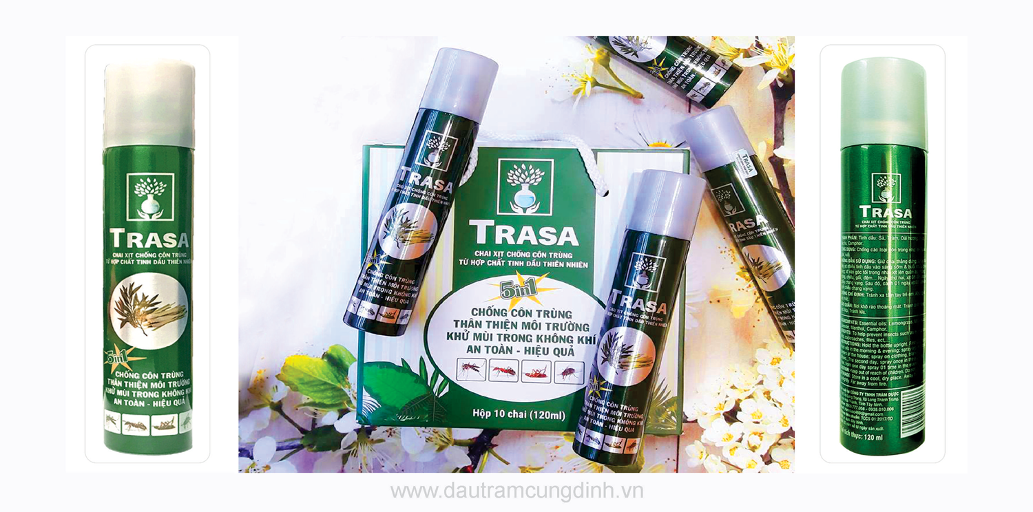 Tinh dầu chống côn trùng Trasa (120ml) Dạng xịt