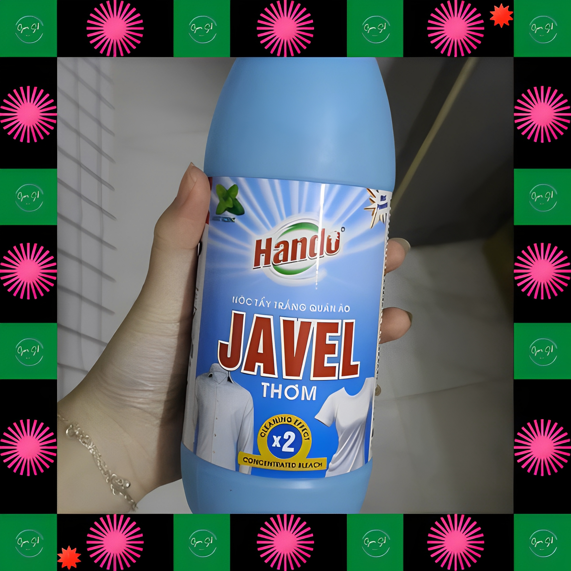 [Dọn nhà] Nước tẩy trắng quần áo Javel Hando 500ml