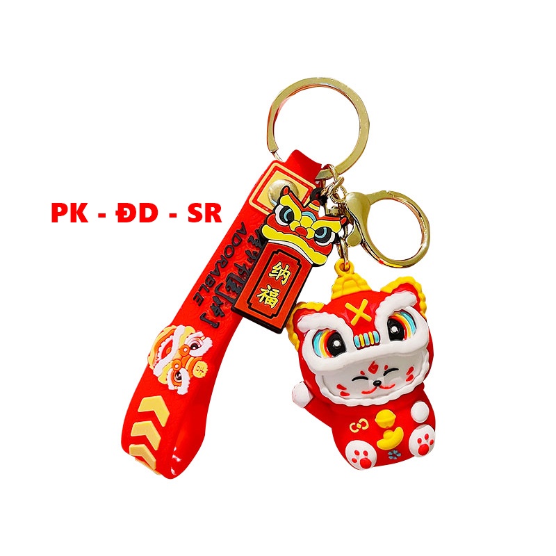 Móc Khóa Mèo Đội Lân Chiêu Tài - Siêu Rẻ