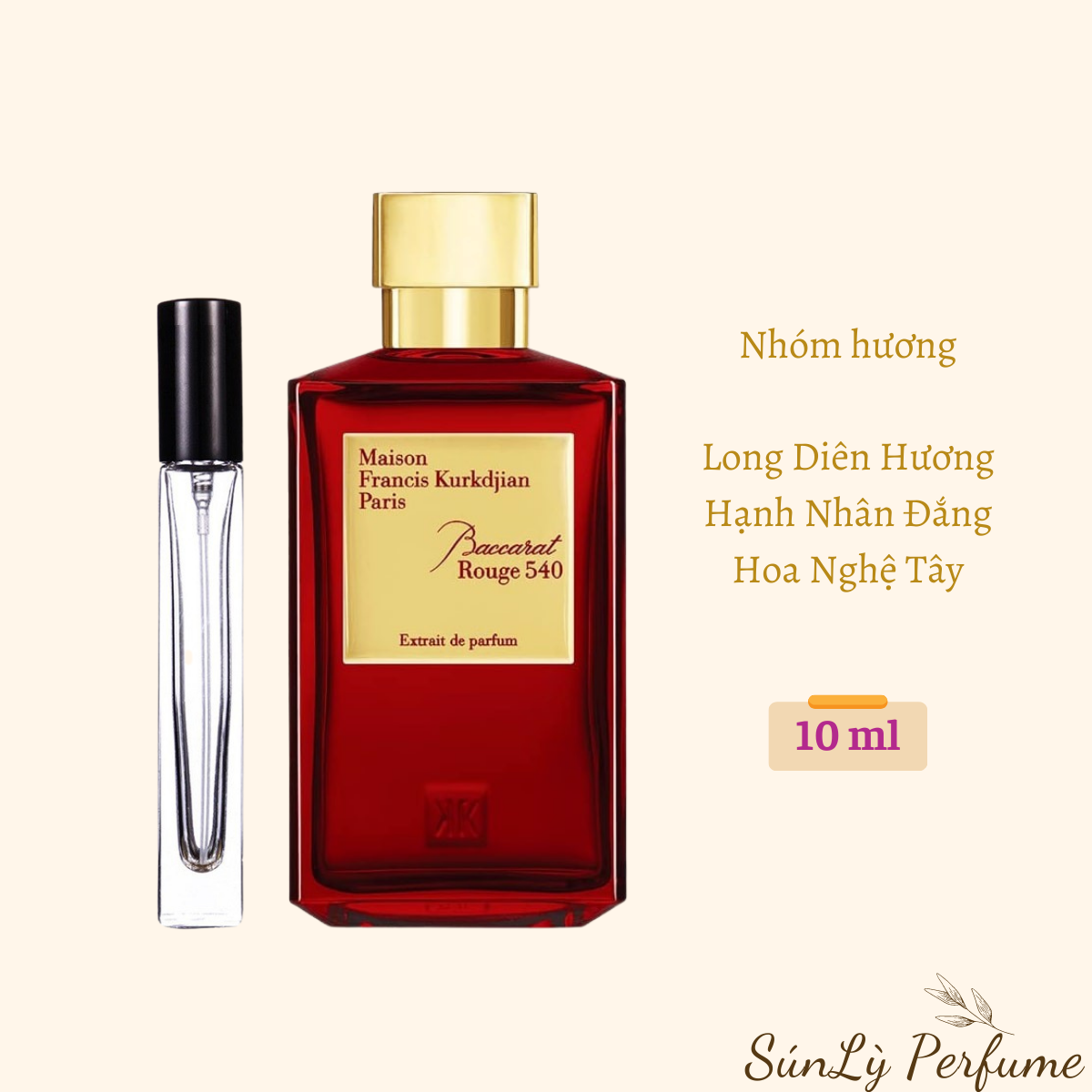 Mẫu nước hoa Maison Francis Kurkdjian Baccarat Rouge 540 EDP 10ml