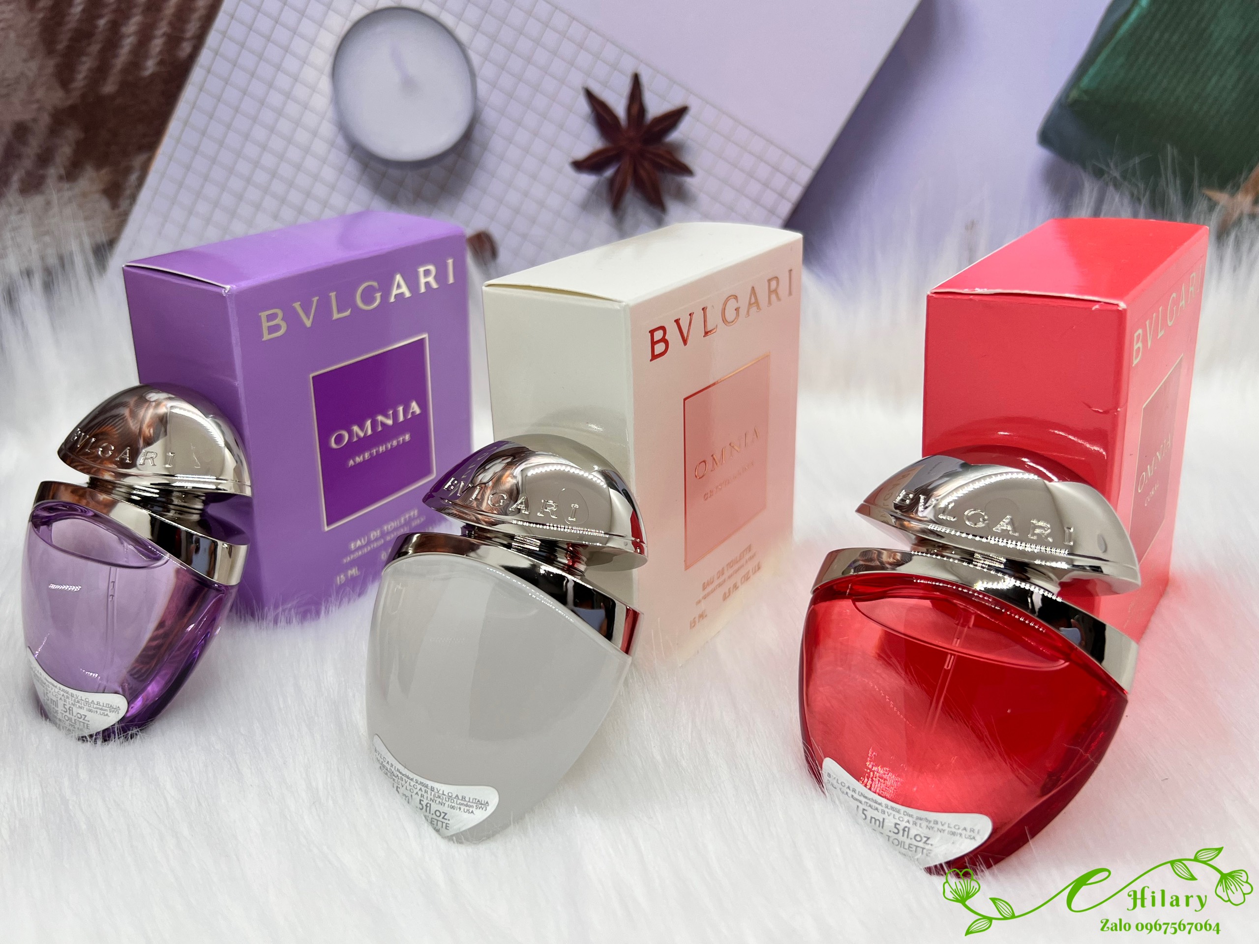 [Hàng Auth] Nước hoa mini nữ BVLGARI Omnia (Coral EDT 15ml , Crystalline EDT 15ml,  Amethyste EDT 15ml)