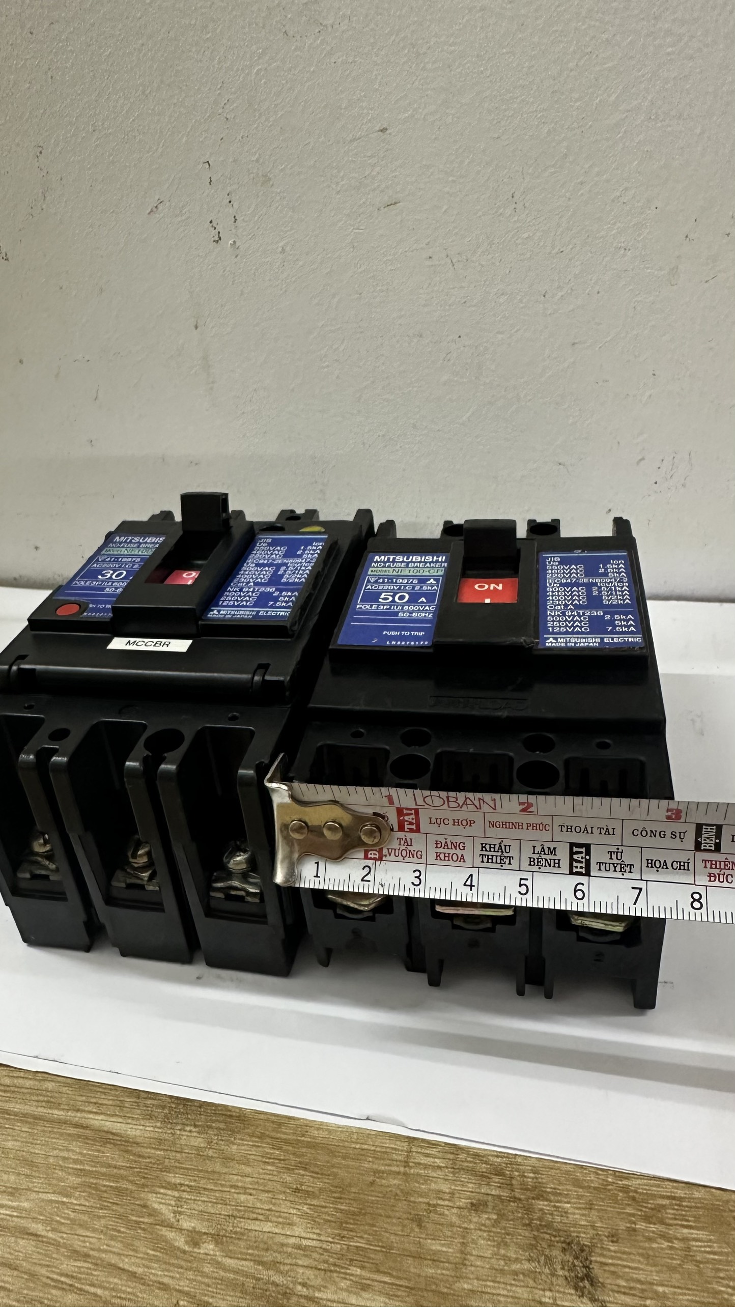 Mccb 3 Pha Mitsubishi 20A~50A (Hàng Nhật Đã Qua Sử Dụng- Mới 85-95%)