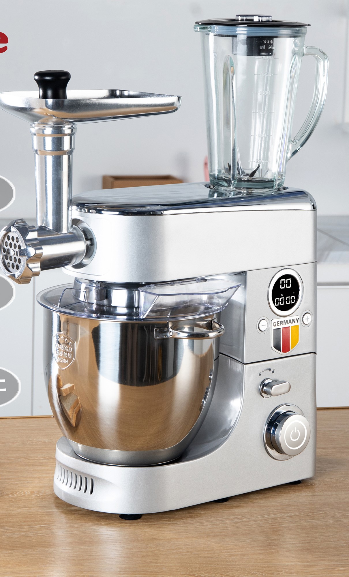 7L Household Dough Maker Multi-Functional Chef Machine Mixer /Egg Beater / Meat Grinder / Sausage Filler / Juicer FM809