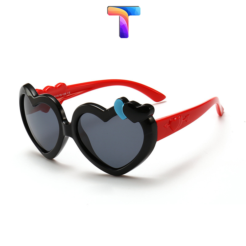 [Nhiều màu] Mắt kính râm mát trẻ em trái tim phân cực Polarized 1907