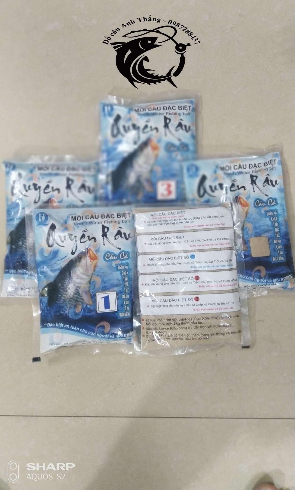 Mồi câu cá Quyền râu (3 gói)