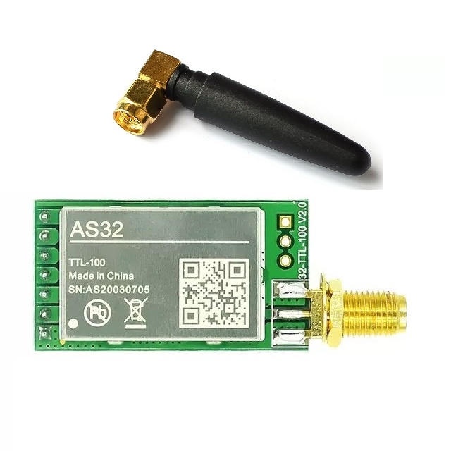 Mạch thu phát không dây rf lora as32-ttl-100 sx1278 433mhz 3000 mét