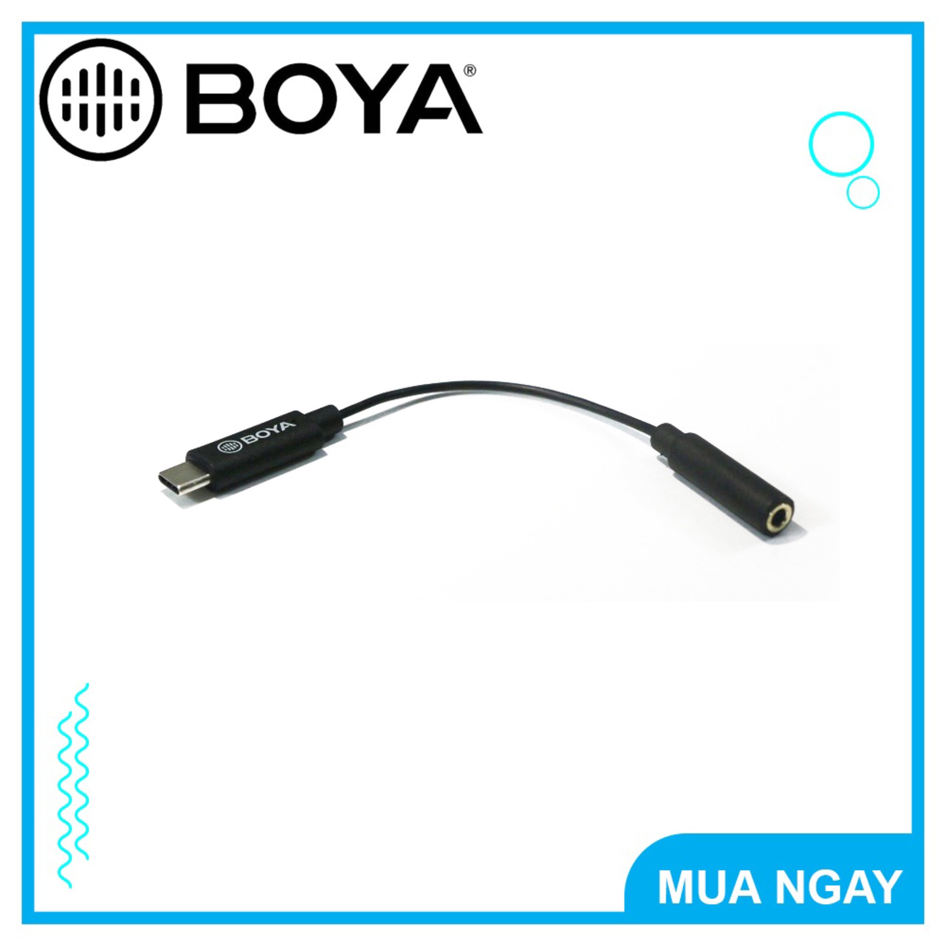 Dây cáp chuyển đổi cổng 3.5mm TRRS sang jack type-C BOYA BY-K4 (FB684)