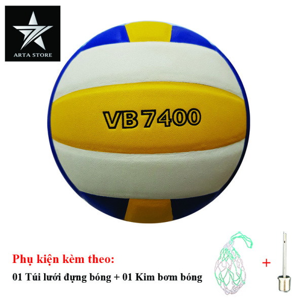 Bóng Chuyền Da Thăng Long VB7400 + Túi Lưới Đựng Bóng + Kim Bơm Bóng
