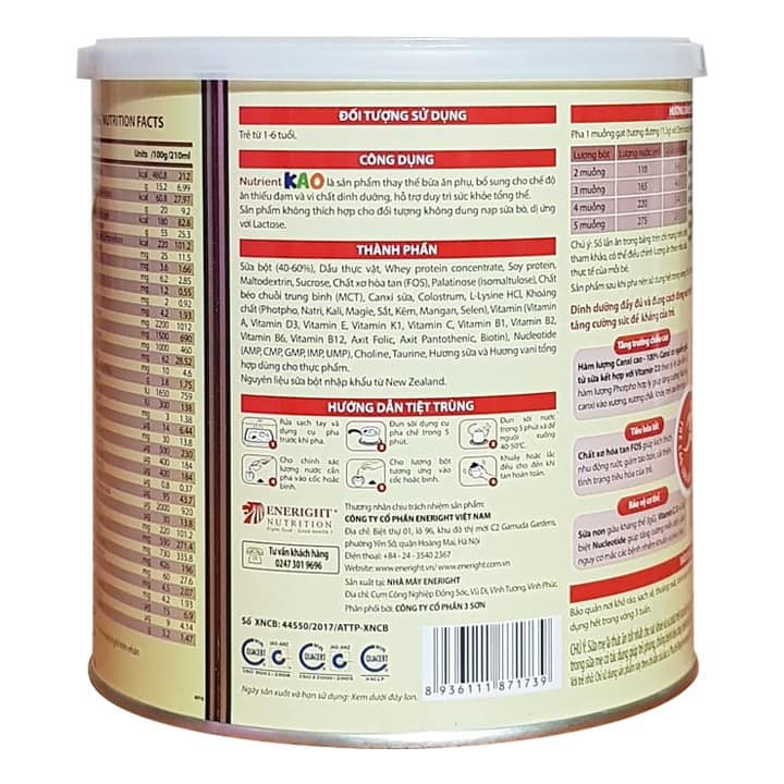 Sữa Nutrient KAO hộp 700g (Date 2026)