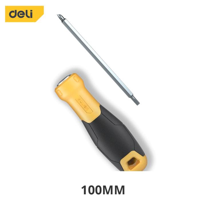 Tua Vít Đa Năng 2 Đầu Deli - Đầu Vít Từ Tính PH1 và 5.0 - Chất Liệu Thép CR-V Siêu Bền Chống Mòn, Gỉ - DL625100S/DL625150S - Hình ảnh 10