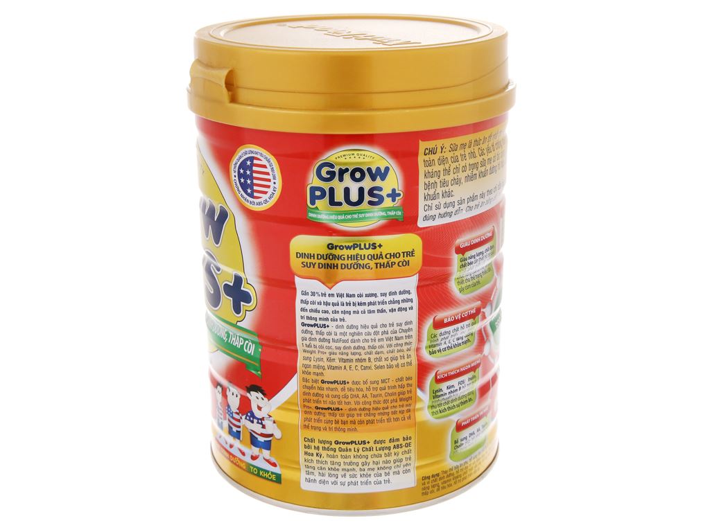 [RẺ VÔ ĐỊCH] Sữa bột NutiFood Grow Plus+ lon 900g