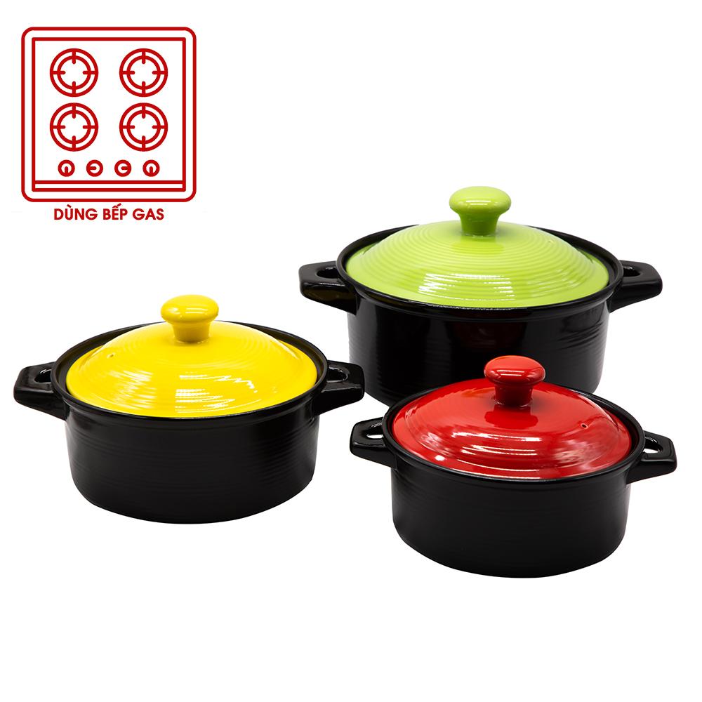 Bộ 3 nồi sứ ROYALCOOKS Molise (RC-M3)