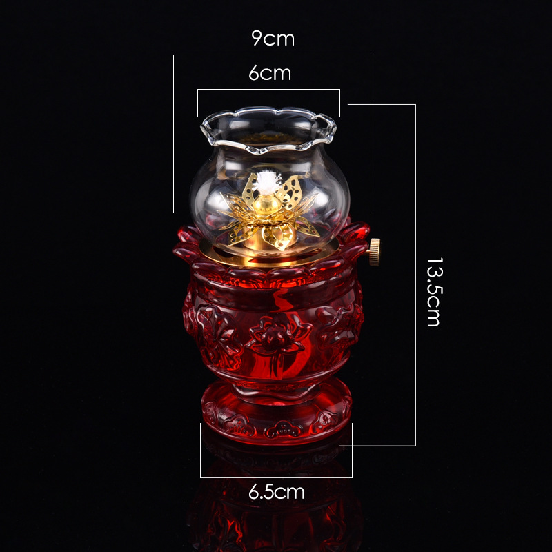 High Quality Glass Oil Lamp 039 – Lamp for Lighting the Altar of Buddha, Gia Tien, and Feng Shui